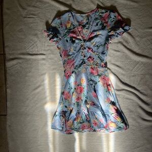 Blue Floral mini Dress